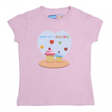 Pink Half sleeve Girls Pyjama - Cupcake
